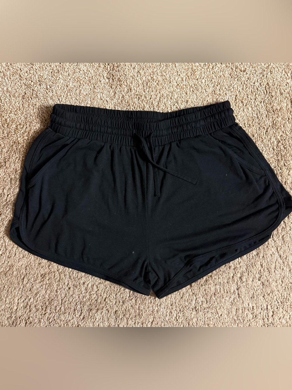 Amazon Black Athletic Dolphin Drawstring Shorts